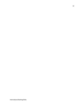 12
International Banking Risks
 