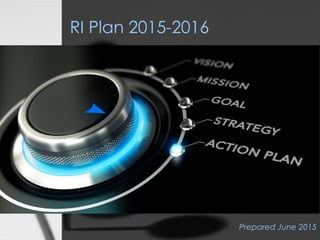 The Plan 2015-2016
Prepared June 2015
 