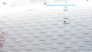 >   Report /
    la Sapienza /

                                                                                                         st u de nt i :
    2008
                                                                                                                          Arianna Agostini, Silvia Emili




       Università la Sapienza, Roma | corso di Laurea in Disegno industriale e Comunicazione visiva, 2007/2008 | professore: Carlotta Latessa | Laboratorio di grafica 2 || tema: autoproduzione
 