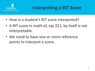 Map Test Rit Score Goal RIT 101: Understanding Scores From MAP | PPTX | Standardized Testing ...