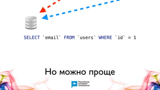 SELECT `email` FROM `users` WHERE `id` = 1

Но можно проще

 