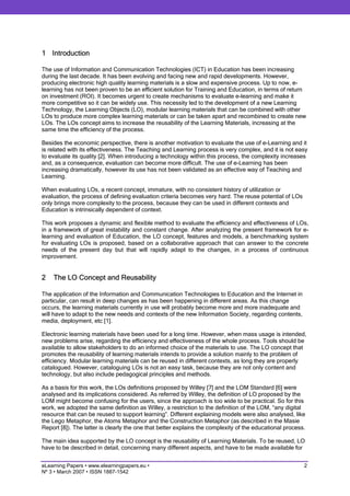 A proposal for benchmarking learning objects | PDF