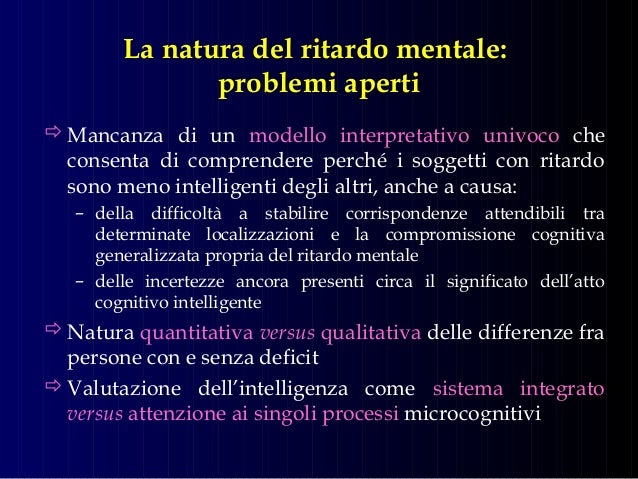 Differenza Tra Ritardo Mentale è Ritardo Cognitivo Ritardo mentale v