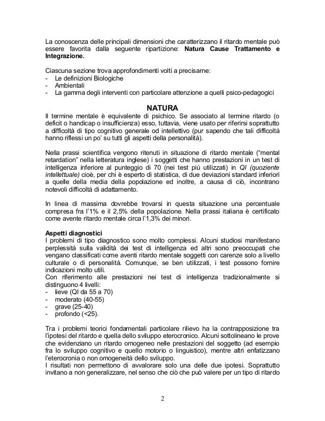 Ritardo mentale Ritardo mentale