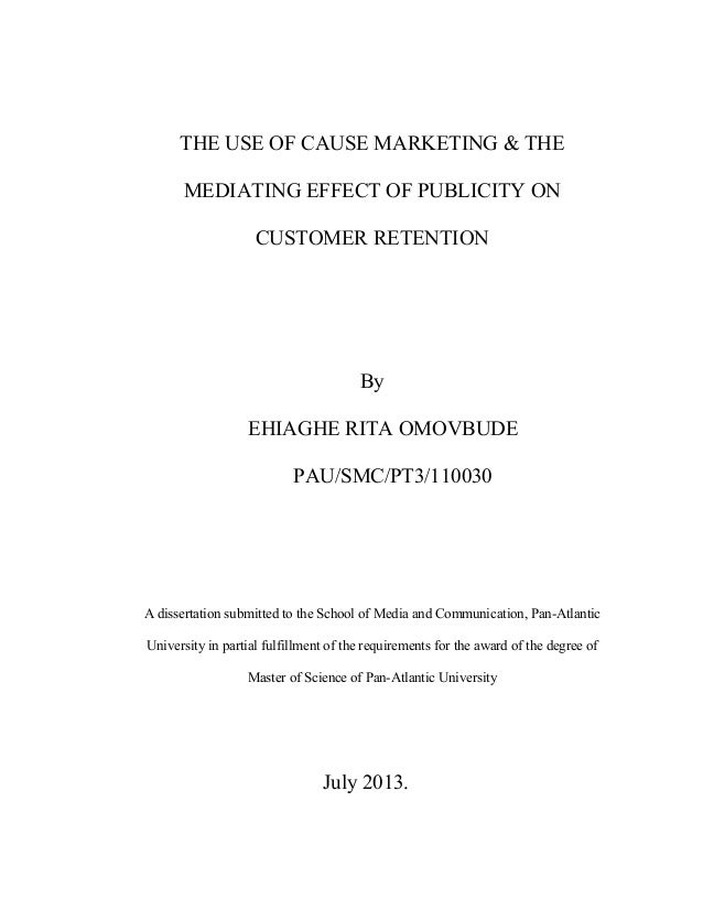 Dissertation on customer service retention