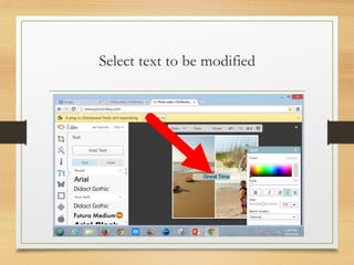 Select text to be modified
www.maritatria.com
 