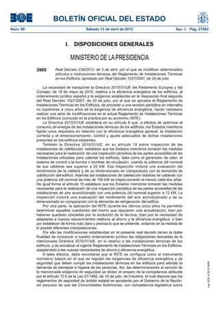 BOLETÍN OFICIAL DEL ESTADO
Núm. 89	 Sábado 13 de abril de 2013	 Sec. I. Pág. 27563
I.  DISPOSICIONES GENERALES
MINISTERIO ...