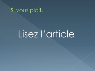 Lisez l’article
 