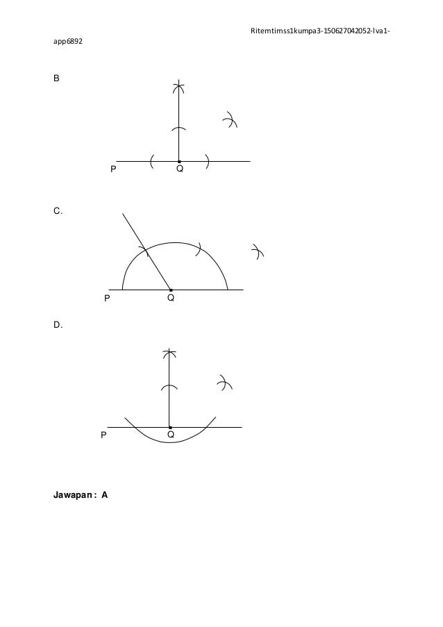 Soalan Matematik Tingkatan 2 Pembinaan Geometri - Persoalan o