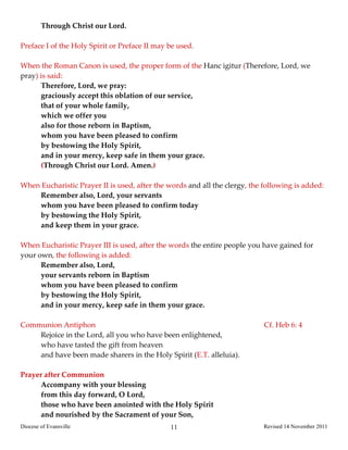 Rite of confirmation.rm revisions | PDF