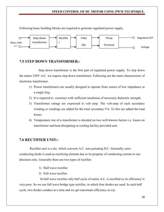Speed Control Of DC motor By Using PWM Technique | PDF