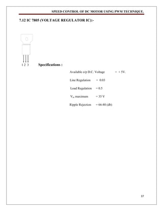 Speed Control Of DC motor By Using PWM Technique | PDF