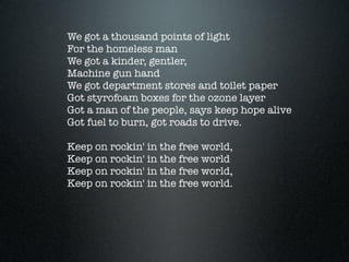 Rocking in the Free World