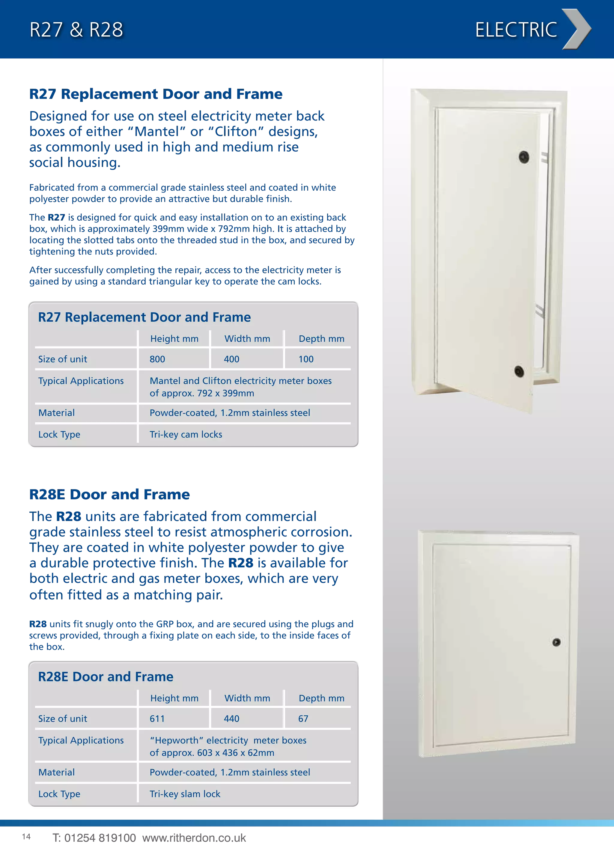 Ritherdon Steel Meter Boxes And Repair Boxes | PDF