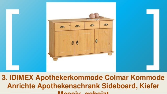 gebeizt//gewachst IDIMEX Apothekerkommode Kommode Anrichte Apothekenschrank Sideboard Colmar Kiefer massiv