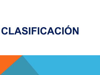 CLASIFICACIÓN
 
