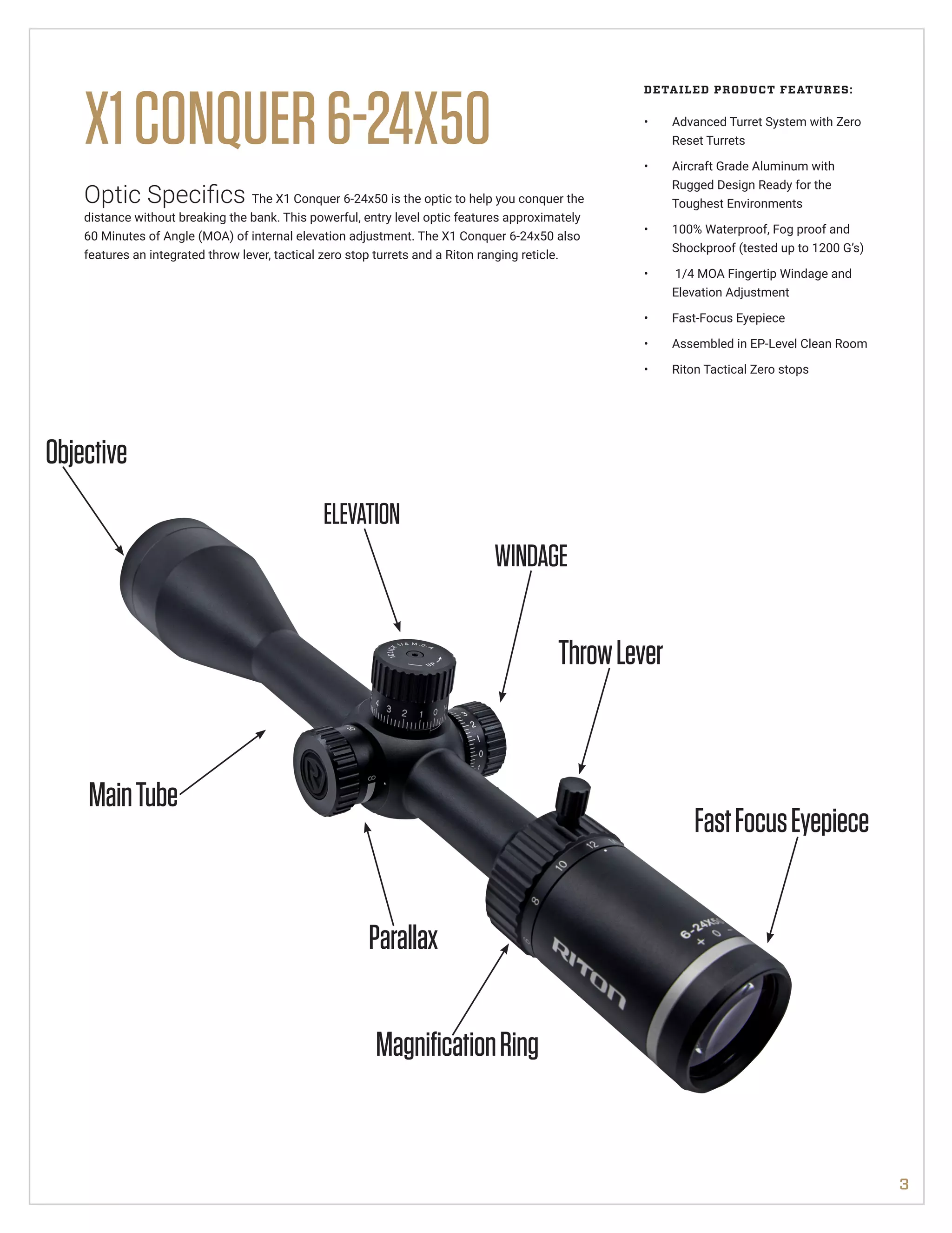 Riton | x1 | conquer | 6-24x50 | instruction | manual | PDF