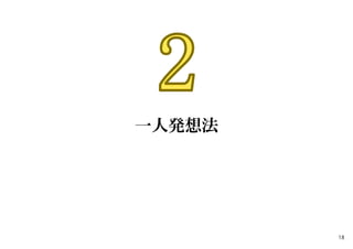 一人発想法
18
 