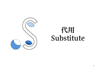 代用
Substitute
28
 