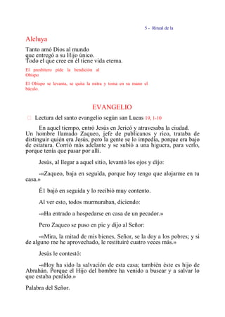 Ritual de la confirmación libro celebrante | DOC