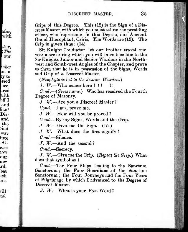 Ritual Of The A A Egyptian Rite Of Memphis For The Valley Of Canada