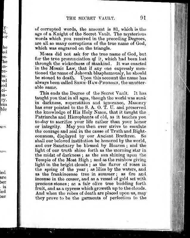 Ritual Of The A A Egyptian Rite Of Memphis For The Valley Of Canada