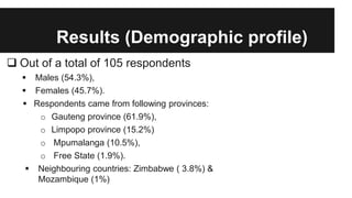 Assessment of food safety risks associated with pre-slaughter activities during the traditional slaughter of goats in Gauteng, South Africa