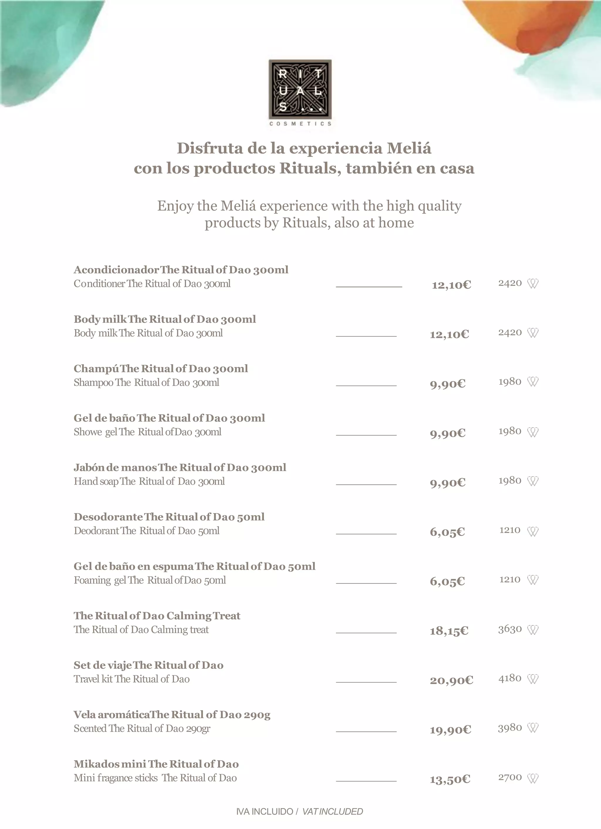Rituals menu | PDF