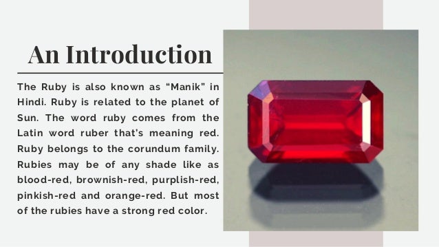 Latin For Ruby Rituals Of Wearing Ruby Gemstone | PDF