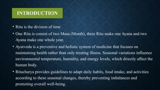 Importance of Ritucharya in Disease Prevention and Seasonal Health ...