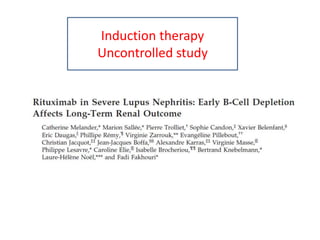 Induction therapy
Uncontrolled study
 