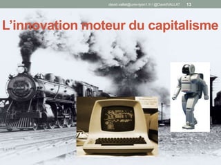 L’innovation moteur du capitalisme
david.vallat@univ-lyon1.fr / @DavidVALLAT 13
 