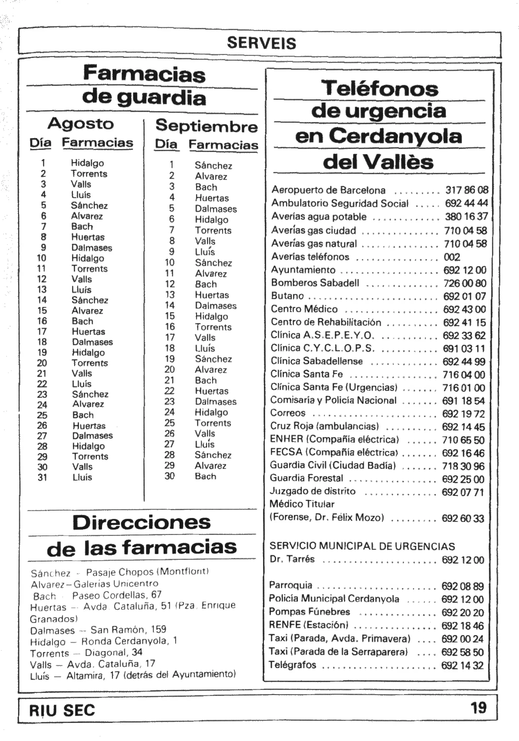 Riu Sec, 7 - Setembre 1981