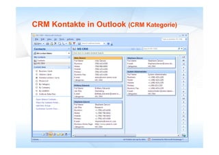 CRM Kontakte in Outlook (CRM Kategorie)
 
