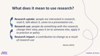 2. Research does not stand alone
 
