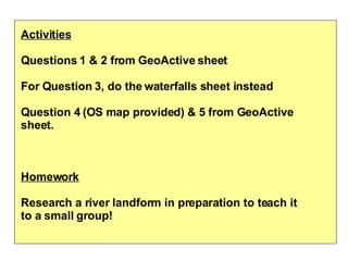 River Landforms Using Os Map Key River Tees (Geo Active 330) | PPT