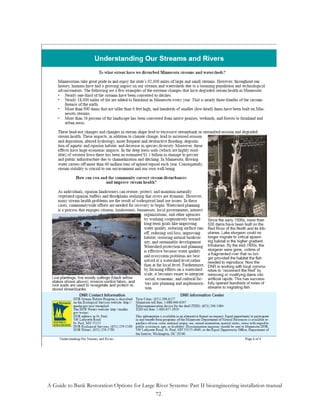 A Guide to Bank Restoration Options for Large River Systems: Part II bioengineering installation manual
                                              72
 