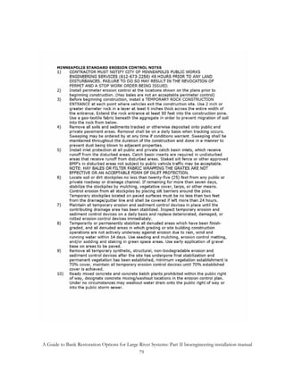 A Guide to Bank Restoration Options for Large River Systems: Part II bioengineering installation manual
                                              79
 