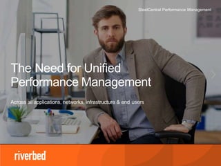 SteelCentral Performance Management
The Need for Unified
Performance Management
Across all applications, networks, infrastructure & end users
 