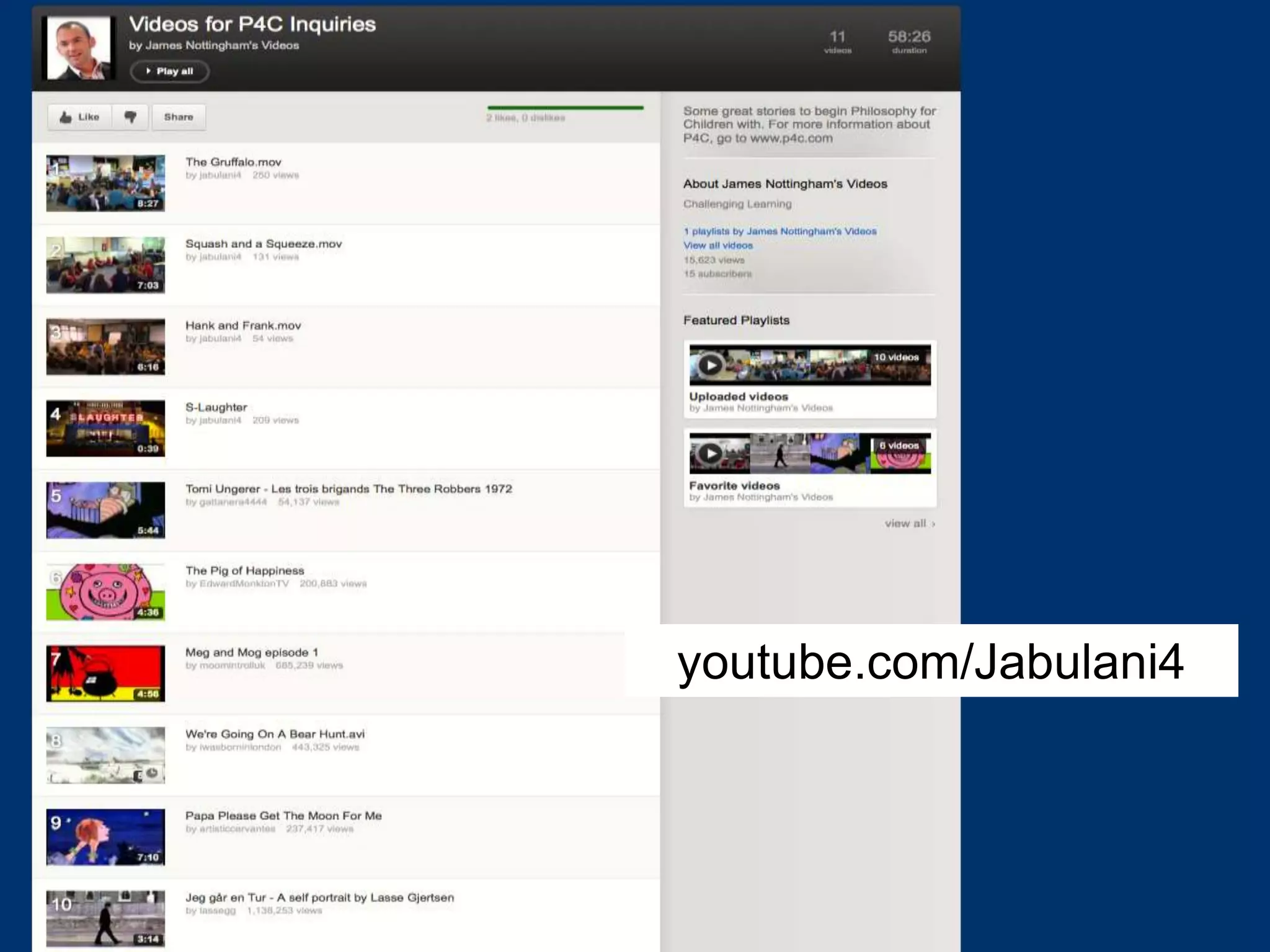 youtube.com/Jabulani4
 