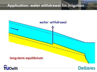 Application: water withdrawal for irrigation



                   water withdrawal




 long-term equilibrium
 