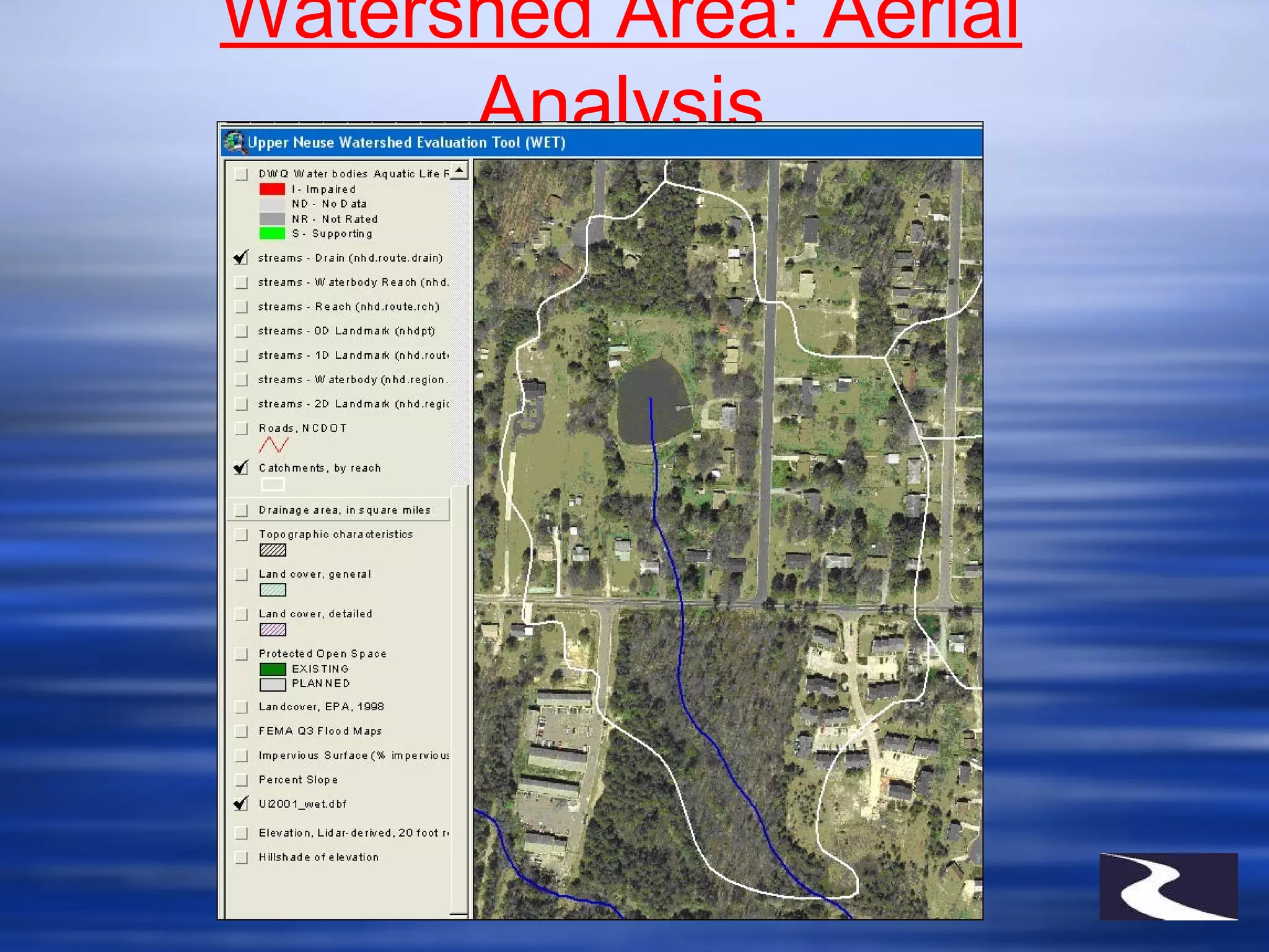 Watershed Area: Aerial
Analysis
 