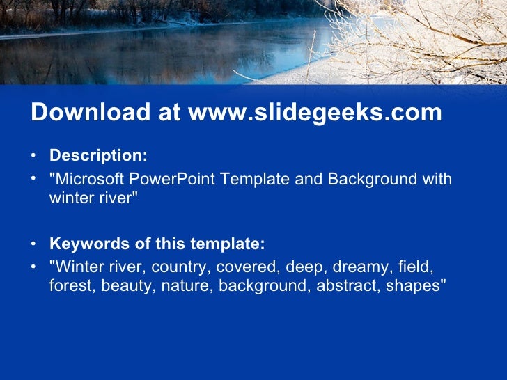 river-ppt-templates