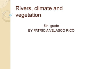 Rivers, climate and
vegetation
5th grade
BY PATRICIA VELASCO RICO
 