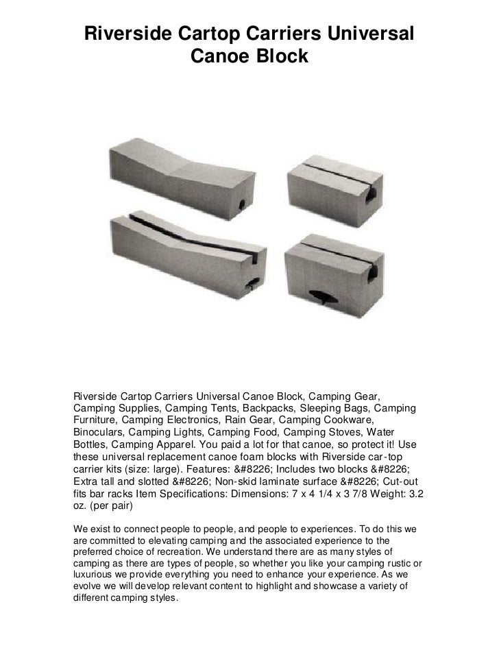 Riverside cartop carriers universal 
