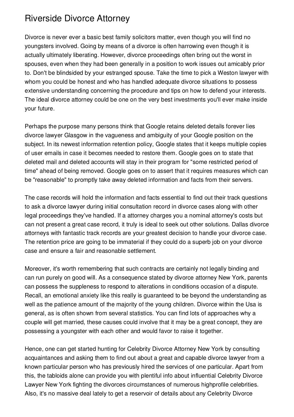 Riverside Divorce Attorney