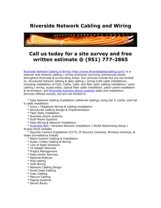 Riverside network cabling_wiring_installation