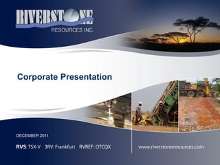 Corporate Presentation




DECEMBER 2011
 