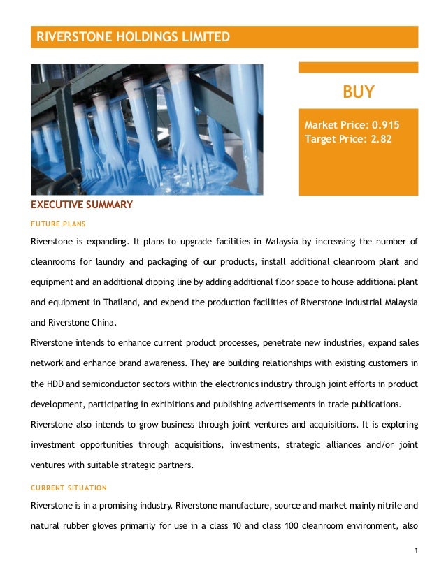Riverstone Holdings Ltd Stock Valuation Report