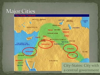 City-States: City with
a central government
 